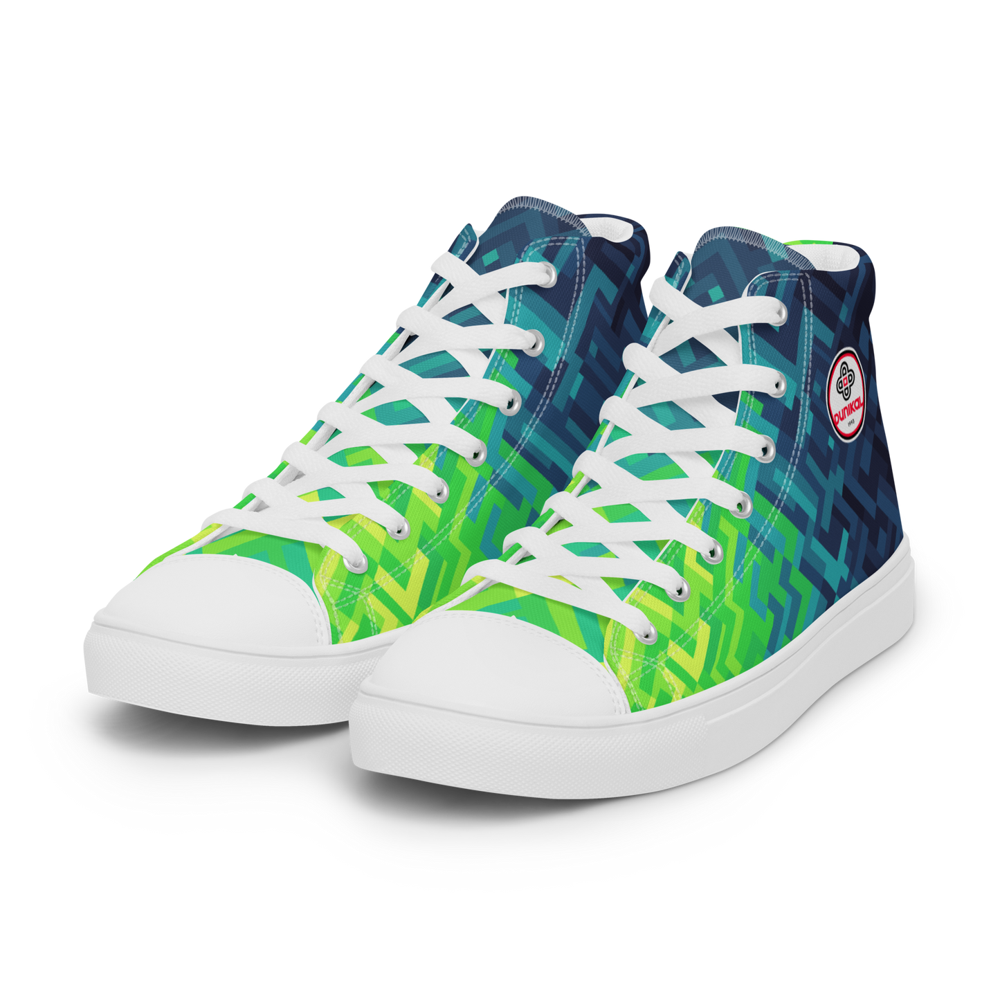Women's Canvas Sneakers ❯ Polygonal Gradient ❯ Aurora Borealis
