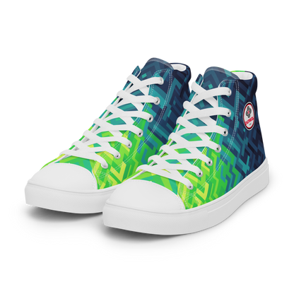 Women's Canvas Sneakers ❯ Polygonal Gradient ❯ Aurora Borealis