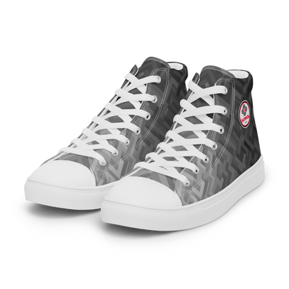 Women's Canvas Sneakers ❯ Polygonal Gradient ❯ Silver