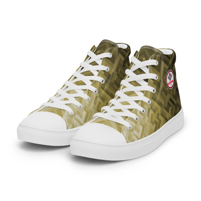 Women's Canvas Sneakers ❯ Polygonal Gradient ❯ Gold