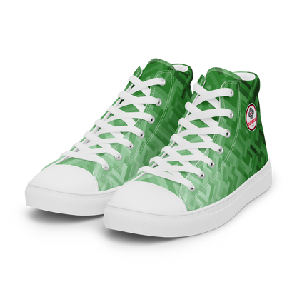 Women's Canvas Sneakers ❯ Polygonal Gradient ❯ Forest Green