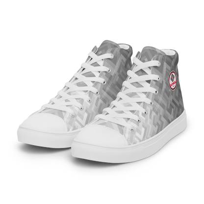 Women's Canvas Sneakers ❯ Polygonal Gradient ❯ Sonic Silver