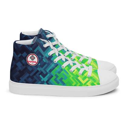 Women's Canvas Sneakers ❯ Polygonal Gradient ❯ Aurora Borealis