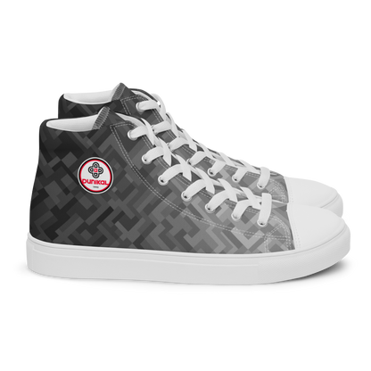 Women's Canvas Sneakers ❯ Polygonal Gradient ❯ Silver