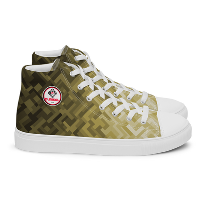 Women's Canvas Sneakers ❯ Polygonal Gradient ❯ Gold