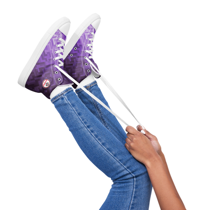 Women's Canvas Sneakers ❯ Polygonal Gradient ❯ Amethyst Purple