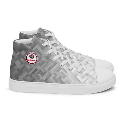 Women's Canvas Sneakers ❯ Polygonal Gradient ❯ Sonic Silver