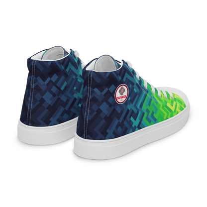 Women's Canvas Sneakers ❯ Polygonal Gradient ❯ Aurora Borealis