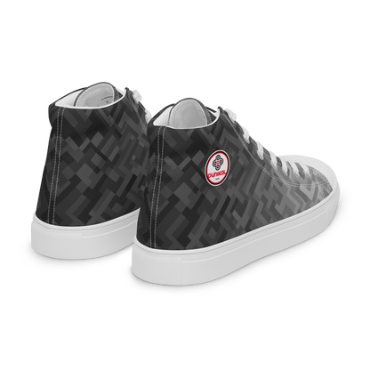 Women's Canvas Sneakers ❯ Polygonal Gradient ❯ Silver