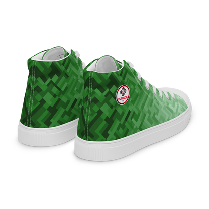 Women's Canvas Sneakers ❯ Polygonal Gradient ❯ Forest Green