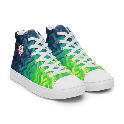 Women's Canvas Sneakers ❯ Polygonal Gradient ❯ Aurora Borealis