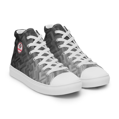 Women's Canvas Sneakers ❯ Polygonal Gradient ❯ Silver