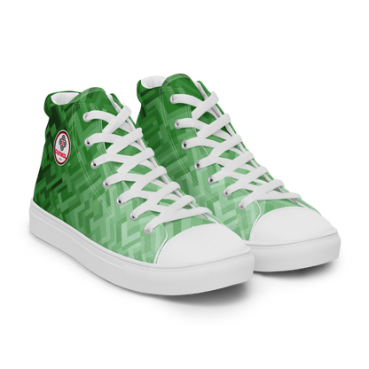 Women's Canvas Sneakers ❯ Polygonal Gradient ❯ Forest Green