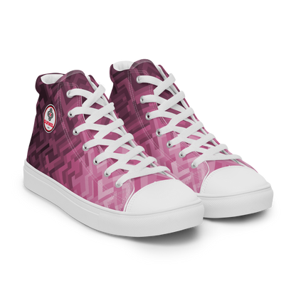 Women's Canvas Sneakers ❯ Polygonal Gradient ❯ Orchid Pink