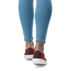 Zapatillas de lona sin cordones — Rojo rubí