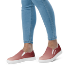 Zapatillas de lona sin cordones — Rojo rubí