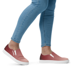 Zapatillas de lona sin cordones — Rojo rubí